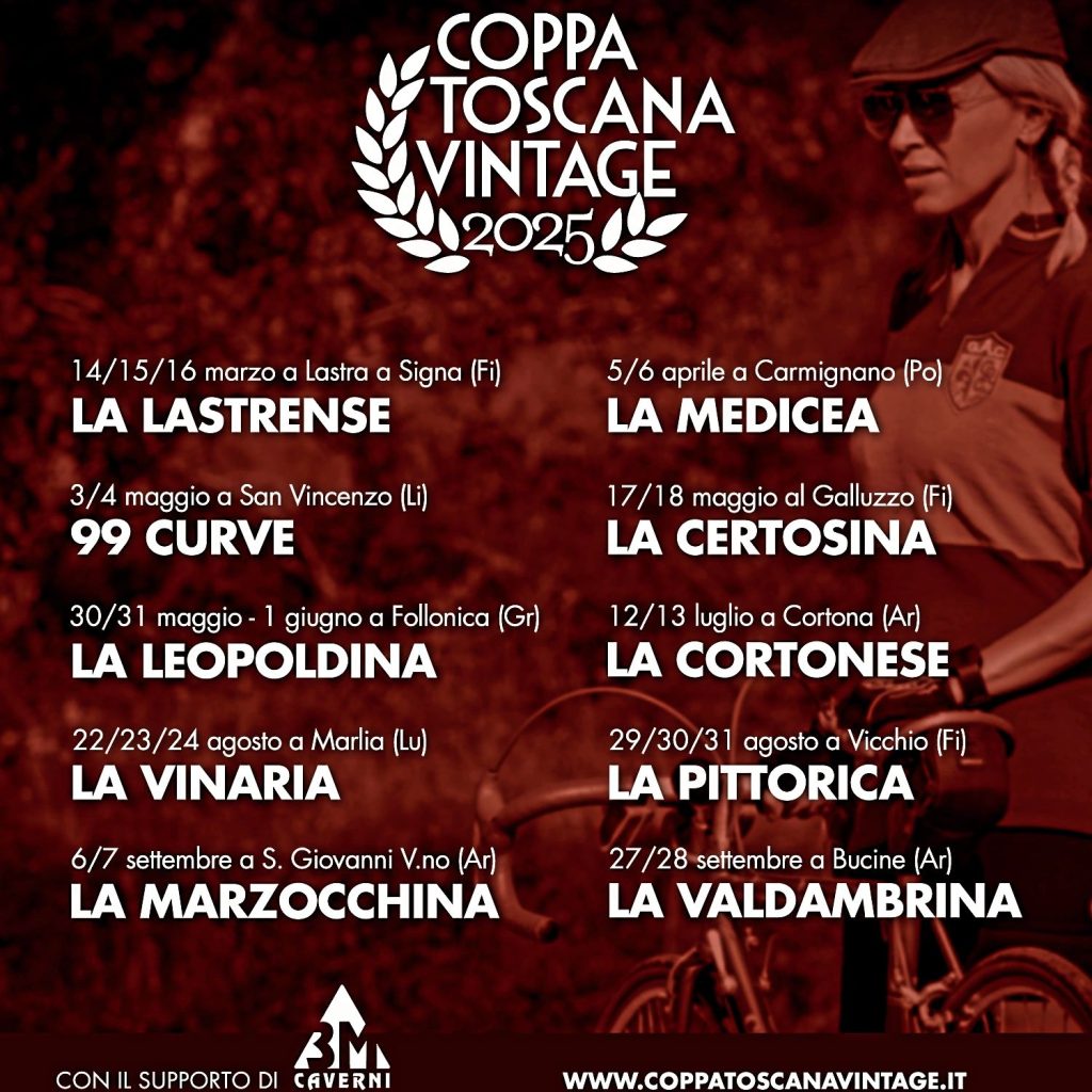 Coppa Toscana Vintage 2025 calendario